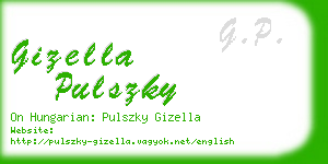 gizella pulszky business card